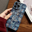 For iPhone 15 Pro Max Painted Pattern Precise Hole PC Phone Case(Green Plaid) - iPhone 15 Pro Max Cases by PMC TechLife | Online Shopping South Africa | PMC TechLife