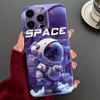 For iPhone 15 Pro Max Painted Pattern Precise Hole PC Phone Case(Purple Astronaut) - iPhone 15 Pro Max Cases by PMC TechLife | Online Shopping South Africa | PMC TechLife