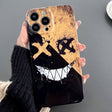 For iPhone 15 Pro Max Painted Pattern Precise Hole PC Phone Case(Black Yellow Smiling) - iPhone 15 Pro Max Cases by PMC TechLife | Online Shopping South Africa | PMC TechLife