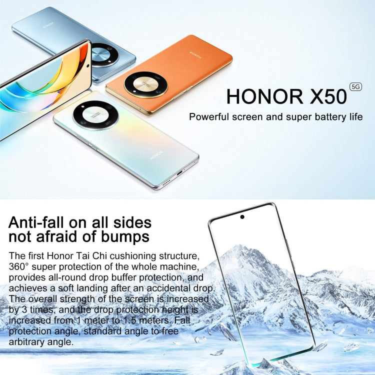 Honor X50 5G, 108MP Camera, 6.78 inch MagicOS 7.1.1 Snapdragon 6 Gen1 Octa Core up to 2.2GHz, Network: 5G, OTG, Not Support Google Play, Memory:16GB+512GB(Silver) - free shipping - PMC TechLife - Order now!