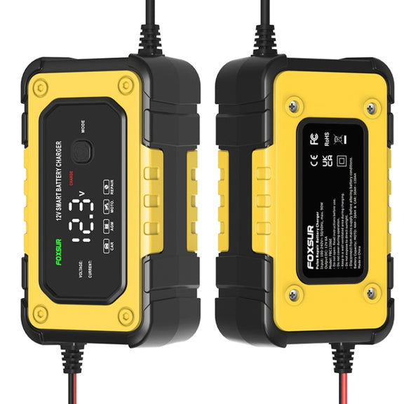 FOXSUR FBC1206E 6A 12V Car / Motorcycle Smart Battery Charger(US Plug)
