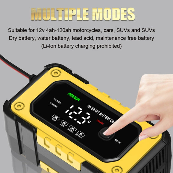 FOXSUR FBC1206E 6A 12V Car / Motorcycle Smart Battery Charger(US Plug)