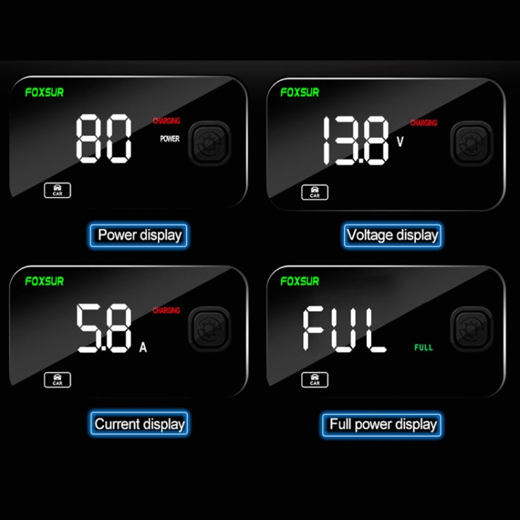 FOXSUR FBC1206E 6A 12V Car / Motorcycle Smart Battery Charger(US Plug)