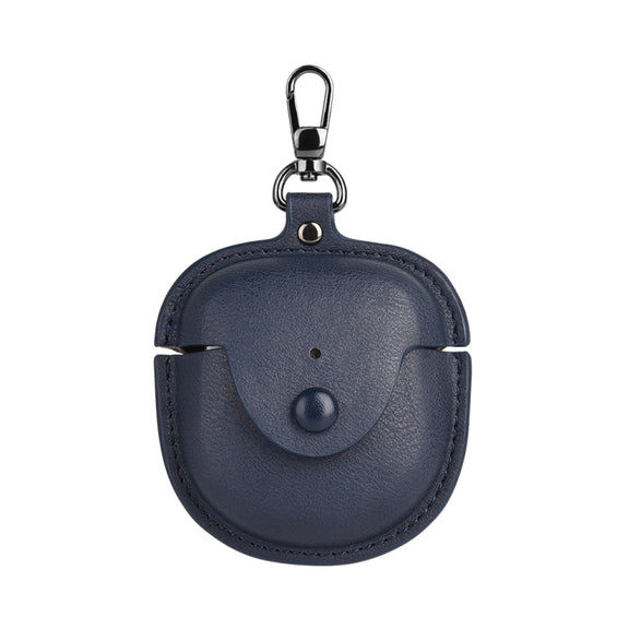 For Bose QuietComfort Earbuds II Leather TWS Earphone Protective Case with Hook(Blue)