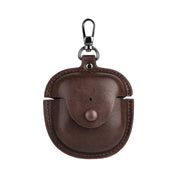 For Bose QuietComfort Earbuds II Leather TWS Earphone Protective Case with Hook(Brown)