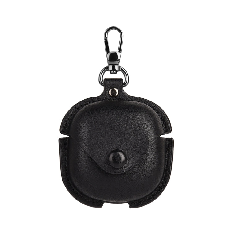 For Samsung Galaxy Buds Live / Pro Leather TWS Earphone Protective Case with Hook(Black) - Samsung Earphone Case by PMC TechLife | Online Shopping South Africa | PMC TechLife