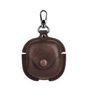 For Samsung Galaxy Buds Live / Pro Leather TWS Earphone Protective Case with Hook(Brown)