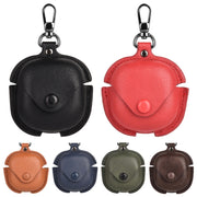 For Samsung Galaxy Buds Live / Pro Leather TWS Earphone Protective Case with Hook(Brown)