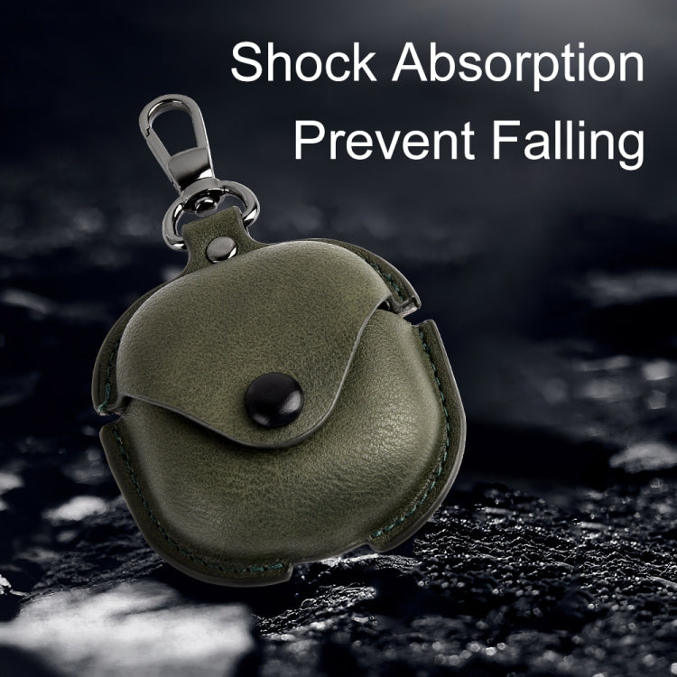 For Samsung Galaxy Buds Live / Pro Leather TWS Earphone Protective Case with Hook(Black) - Samsung Earphone Case by PMC TechLife | Online Shopping South Africa | PMC TechLife