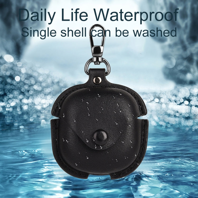 For Samsung Galaxy Buds Live / Pro Leather TWS Earphone Protective Case with Hook(Brown) - Samsung Earphone Case by PMC TechLife | Online Shopping South Africa | PMC TechLife