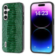 For Samsung Galaxy S23 FE 5G ABEEL Genuine Leather Weilai Series Phone Case(Green) - free shipping - PMC TechLife - Order now!