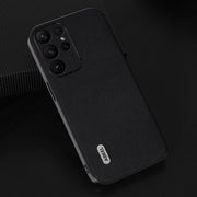 For Samsung Galaxy S23+ 5G ABEEL Genuine Leather Xiaoya Series Phone Case(Black)