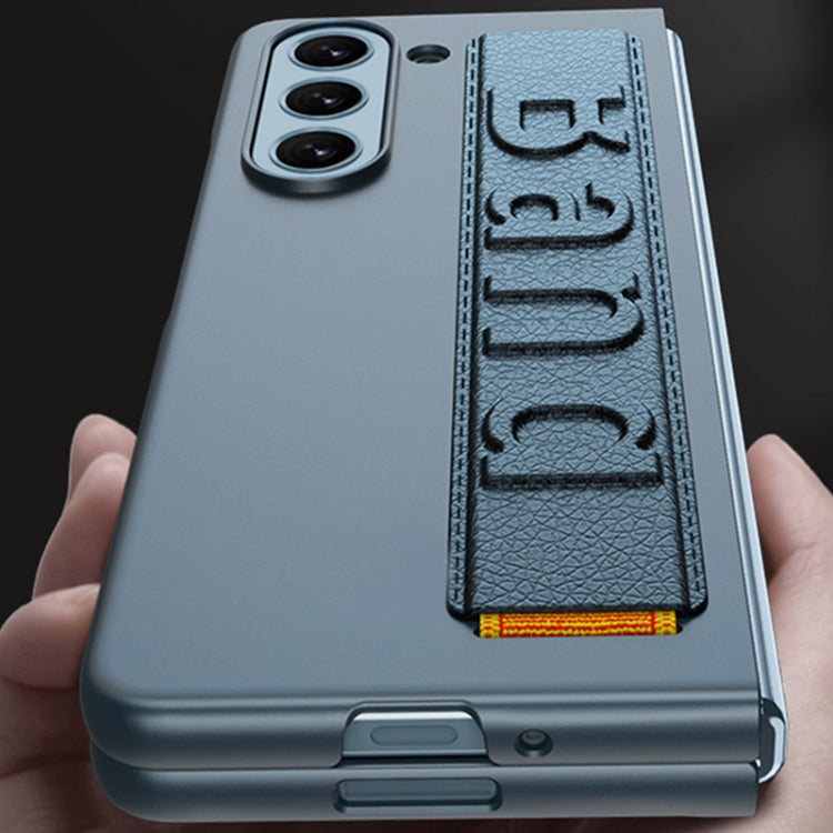 For Samsung Galaxy Z Fold5 5G GKK Ultra-thin Wristband Shockproof Phone Case with Holder(Carbon Fiber) - Galaxy Z Fold5 Cases by GKK | Online Shopping South Africa | PMC TechLife | Buy Now Pay Later Mobicred