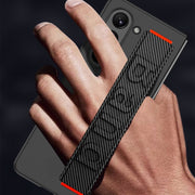 For Samsung Galaxy Z Fold5 5G GKK Ultra-thin Wristband Shockproof Phone Case with Holder(Green)