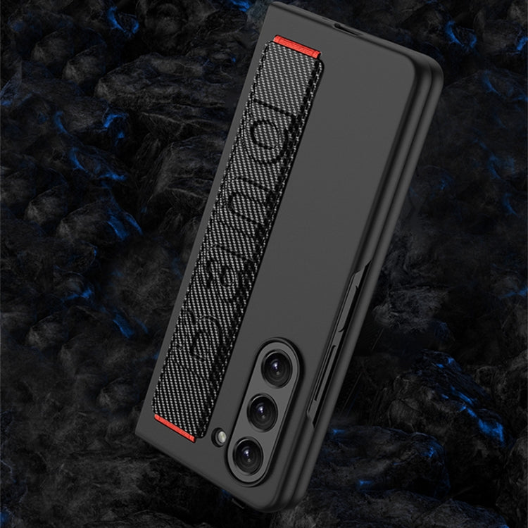 For Samsung Galaxy Z Fold5 5G GKK Ultra-thin Wristband Shockproof Phone Case with Holder(Black) - Galaxy Z Fold5 Cases by GKK | Online Shopping South Africa | PMC TechLife | Buy Now Pay Later Mobicred