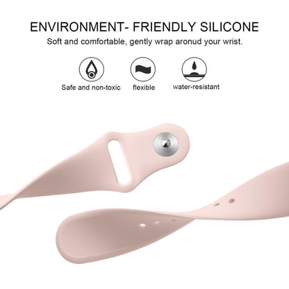 For Fitbit Versa 2 / Fitbit Versa / Fitbit Versa Lite Solid Color Silicone Watch Band, Size:S(Sand Pink) - Watch Bands by PMC Jewellery | Online Shopping South Africa | PMC Jewellery | Buy Now Pay Later Mobicred