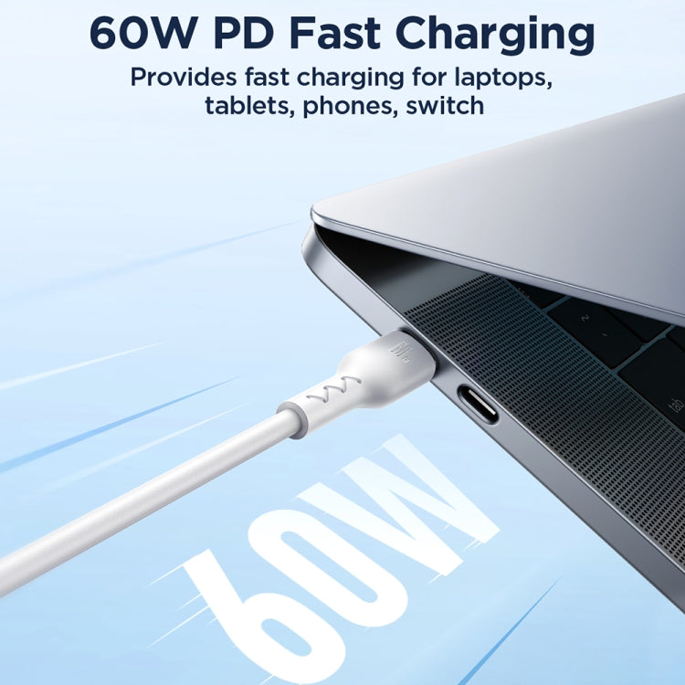JOYROOM SA26-CC3 Flash Charge Series 60W USB-C / Type-C to USB-C / Type-C Fast Charging Data Cable, Cable Length:1m(Black) - USB-C & Type-C Cable by JOYROOM | Online Shopping South Africa | PMC TechLife | Buy Now Pay Later Mobicred
