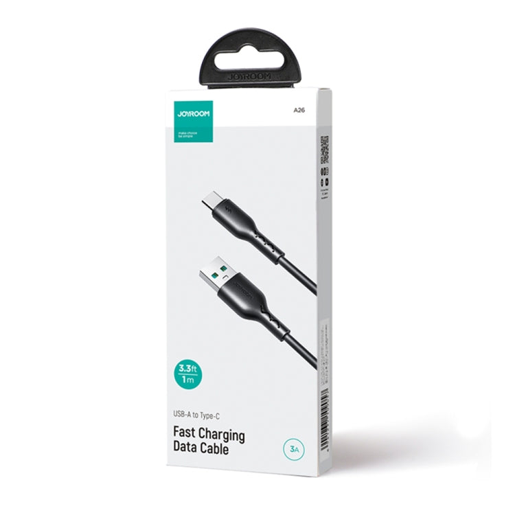 JOYROOM SA26-AC3 Flash Charge Series 3A USB to USB-C / Type-C Fast Charging Data Cable, Cable Length:1m(Black) - USB-C & Type-C Cable by JOYROOM | Online Shopping South Africa | PMC TechLife | Buy Now Pay Later Mobicred