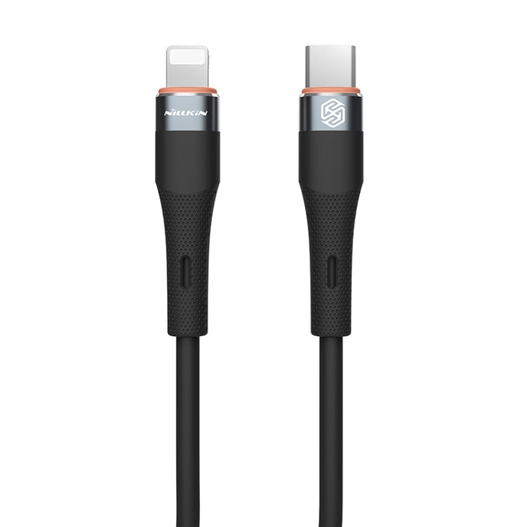 Nillkin 2.4A USB-C/Type-C to 8 Pin Silicone Data Cable, Length: 1.2m(Black) - 2 in 1 Cable by NILLKIN | Online Shopping South Africa | PMC TechLife | Buy Now Pay Later Mobicred