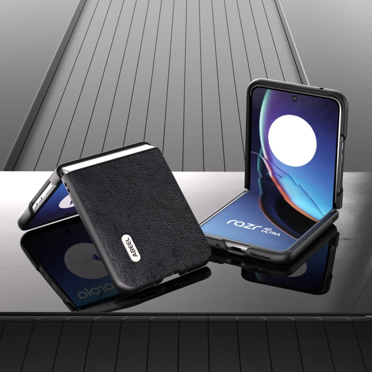 For Motorola Razr 40 Ultra ABEEL Dual Color Lichi Texture PU Phone Case(Black) - free shipping - PMC TechLife - Order now!