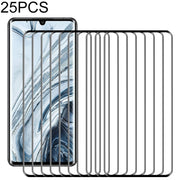 For Xiaomi Mi Note 10 Lite 25 PCS 3D Curved Edge Full Screen Tempered Glass Film(Black)