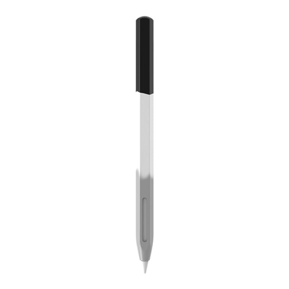 For Apple Pencil 2 LOVE MEI Rainbow Liquid Silicone Protective Pen Case(Black)