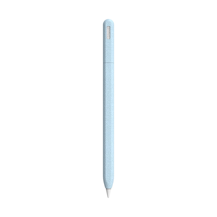 For Apple Pencil 2 LOVE MEI Frosted Leather Texture Silicone Protective Pen Case(Blue) - Pencil Accessories by LOVE MEI | Online Shopping South Africa | PMC TechLife