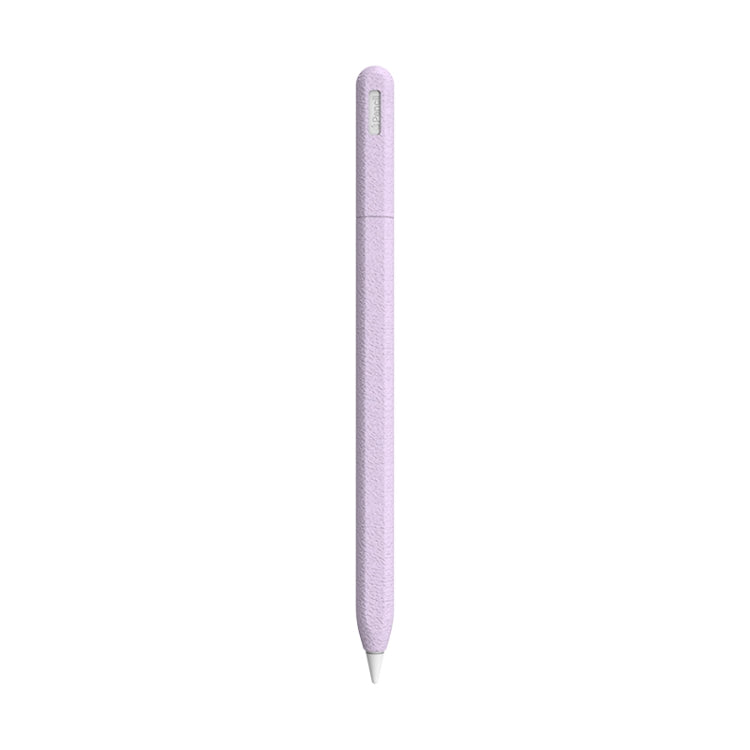 For Apple Pencil 2 LOVE MEI Frosted Leather Texture Silicone Protective Pen Case(Purple) - Pencil Accessories by LOVE MEI | Online Shopping South Africa | PMC TechLife