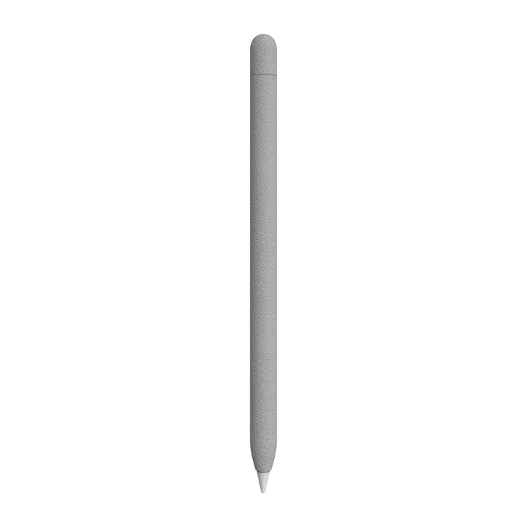 For Apple Pencil 1 LOVE MEI Frosted Leather Texture Silicone Protective Pen Case(Grey) - Pencil Accessories by LOVE MEI | Online Shopping South Africa | PMC TechLife