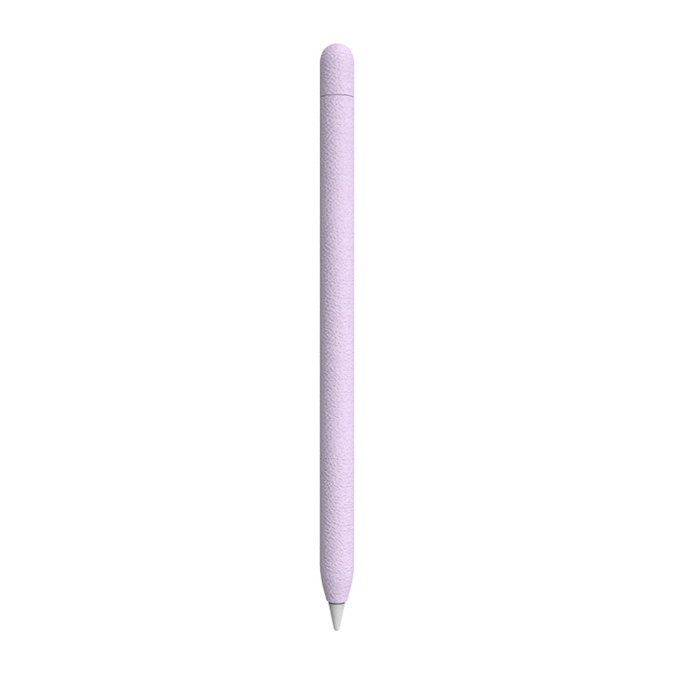 For Apple Pencil 1 LOVE MEI Frosted Leather Texture Silicone Protective Pen Case(Purple) - Pencil Accessories by LOVE MEI | Online Shopping South Africa | PMC TechLife