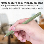 For Apple Pencil 2 LOVE MEI Frosted Leather Texture Silicone Protective Pen Case(Blue)