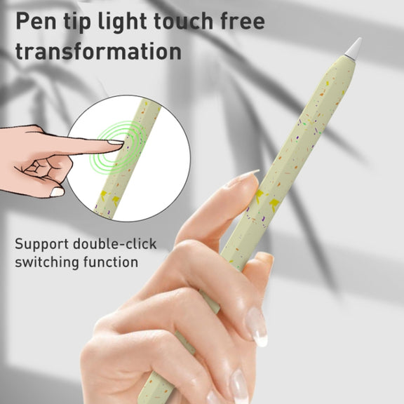 For Apple Pencil 2 LOVE MEI Luminous Silicone Protective Pen Case(Orange)