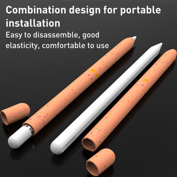For Apple Pencil 2 LOVE MEI Luminous Silicone Protective Pen Case(Red)