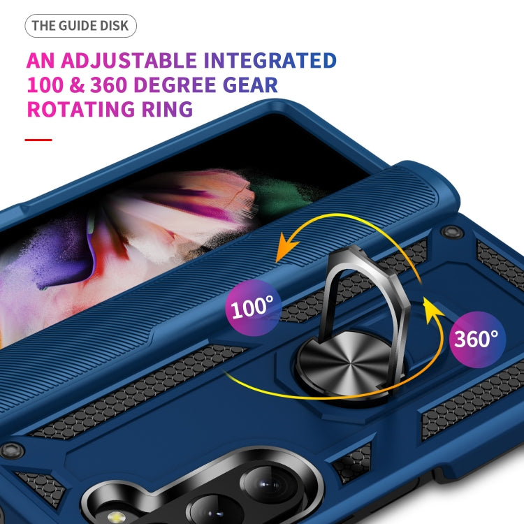 For Samsung Galaxy Z Fold5 Shockproof TPU + PC Phone Case with Protective Strap(Royal Blue) - free shipping - PMC TechLife - Order now!