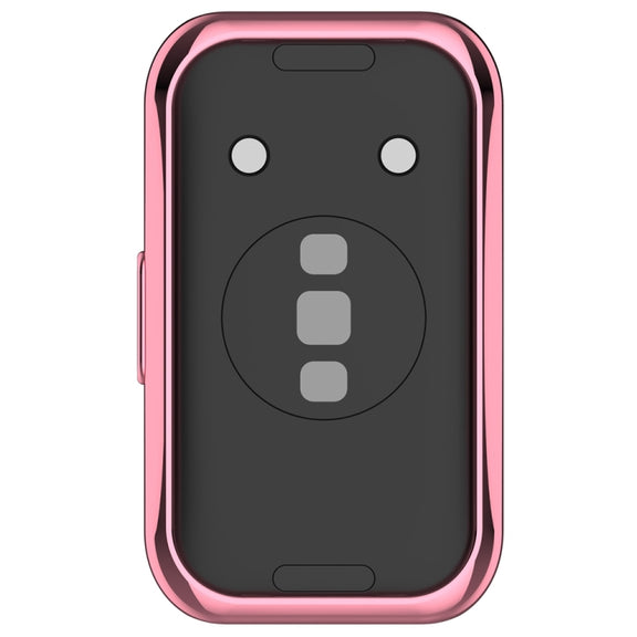 For Huawei Band 10 / 9 / 8 Full Coverage TPU Electroplating Watch Protective Case(Pink)