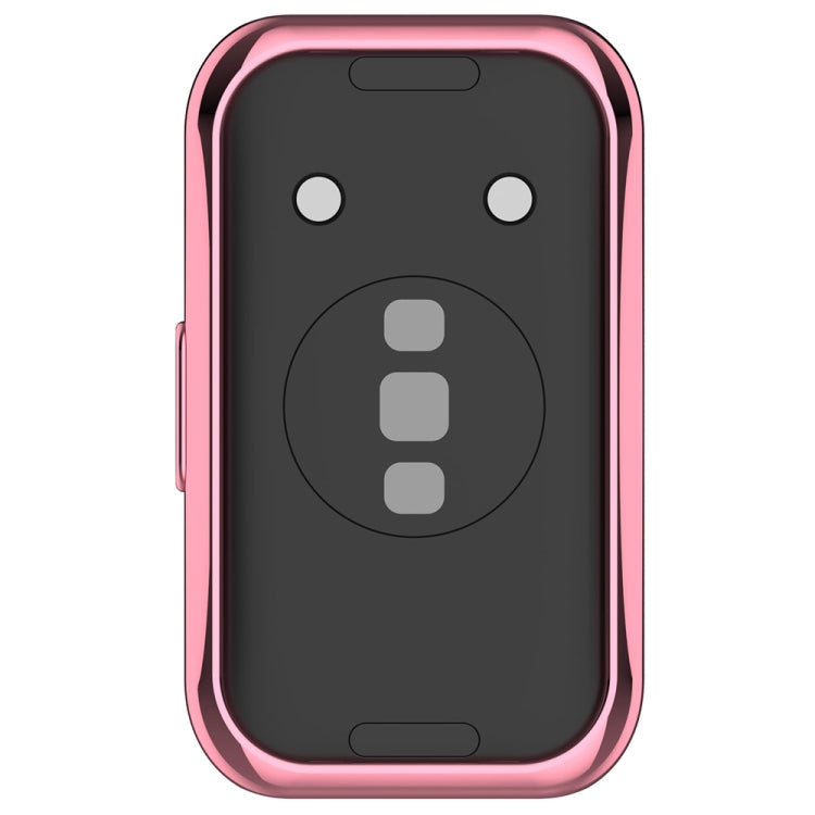 For Huawei Band 10 / 9 / 8 Full Coverage TPU Electroplating Watch Protective Case(Pink)