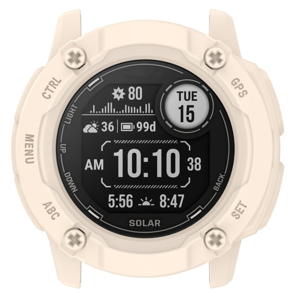 Compatible with Garmin Instinct 2X Armor Hollow Watch Protective Case(Starlight Color)