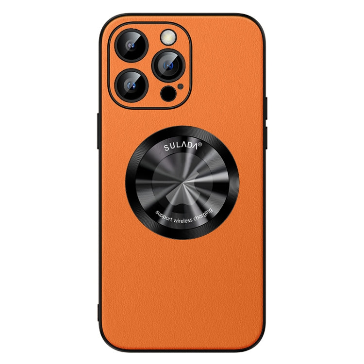 For iPhone 15 Pro SULADA Microfiber Leather MagSafe Magnetic Phone Case(Orange) - iPhone 15 Pro Cases by SULADA | Online Shopping South Africa | PMC TechLife | Buy Now Pay Later Mobicred