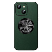 For iPhone 14 SULADA Microfiber Leather MagSafe Magnetic Phone Case(Green)