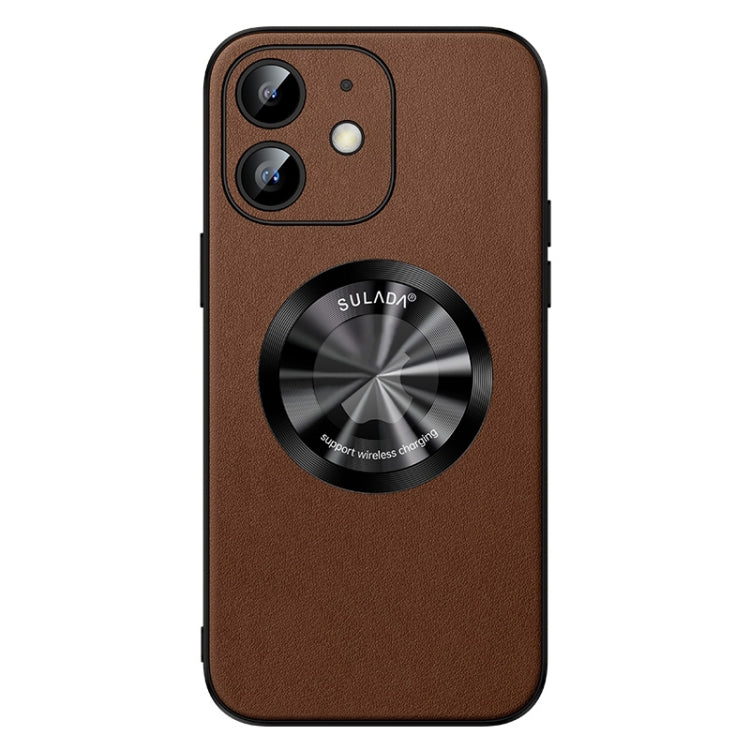 For iPhone 12 SULADA Microfiber Leather MagSafe Magnetic Phone Case(Brown) - iPhone 12 / 12 Pro Cases by SULADA | Online Shopping South Africa | PMC TechLife | Buy Now Pay Later Mobicred