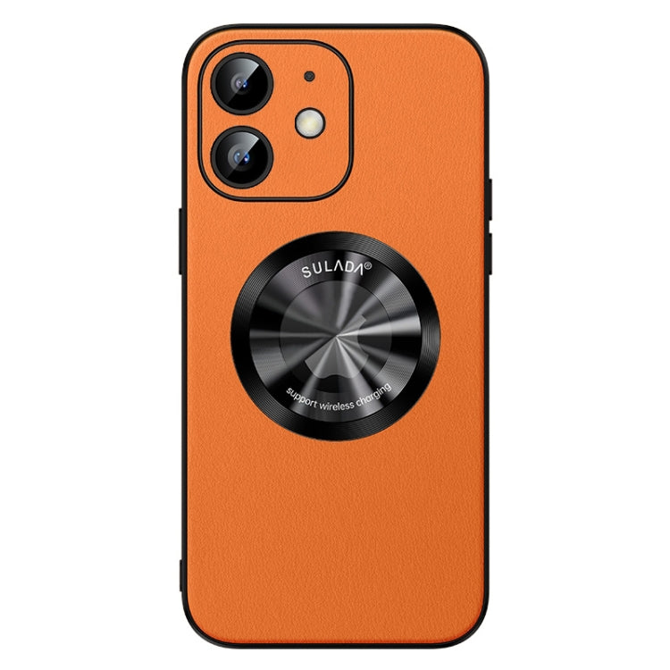 For iPhone 12 SULADA Microfiber Leather MagSafe Magnetic Phone Case(Orange) - iPhone 12 / 12 Pro Cases by SULADA | Online Shopping South Africa | PMC TechLife | Buy Now Pay Later Mobicred