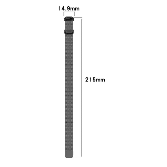 For Fitbit Inspire 3 Milanese Metal Watch Band(Black)