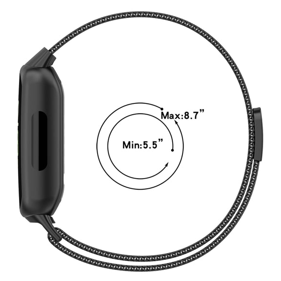 For Fitbit Inspire 3 Milanese Metal Watch Band(Black)