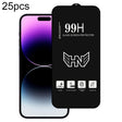 For iPhone 15 Pro 25pcs High Aluminum Large Arc Full Screen Tempered Glass Film - iPhone 15 Pro Tempered Glass by PMC TechLife | Online Shopping South Africa | PMC TechLife | Buy Now Pay Later Mobicred