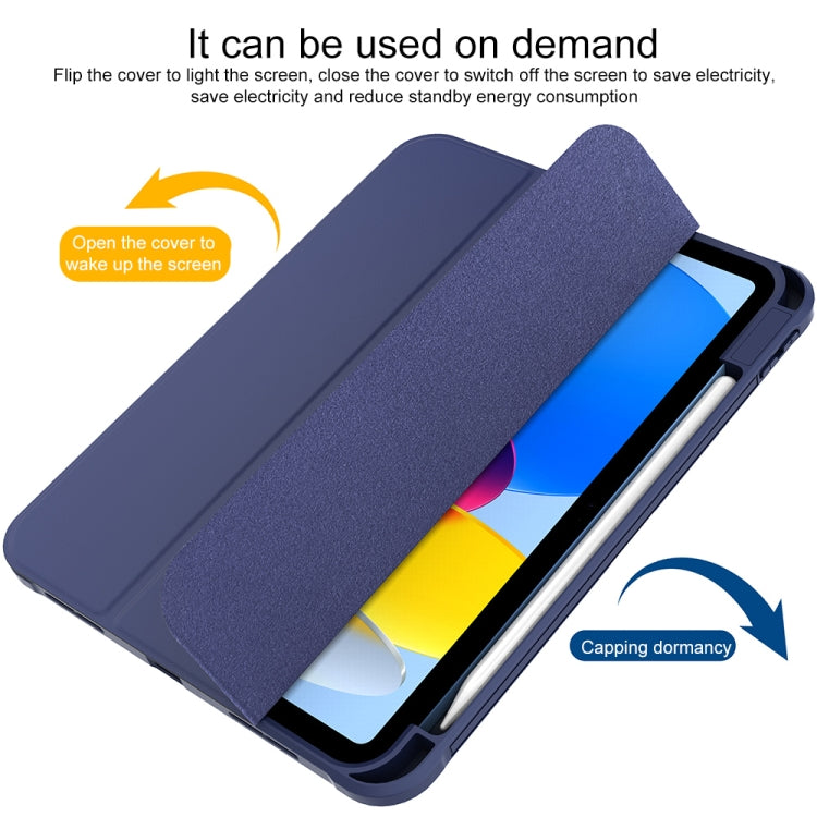 For iPad 2025 / 2022 3-Fold Holder Armor Smart Leather Tablet Case(Royal Blue) - free shipping - PMC TechLife - Order now!