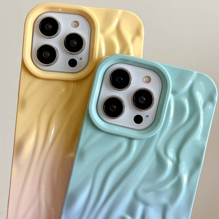For iPhone 14 Wrinkle Gradient Oily Feel TPU Phone Case(Blue Green) - free shipping - PMC TechLife - Order now!