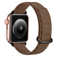 For Apple Watch SE 2023 44mm Reverse Buckle Magnetic Silicone Watch Band(Black Buckle Coffee) - Watch Bands by PMC TechLife | Online Shopping South Africa | PMC TechLife