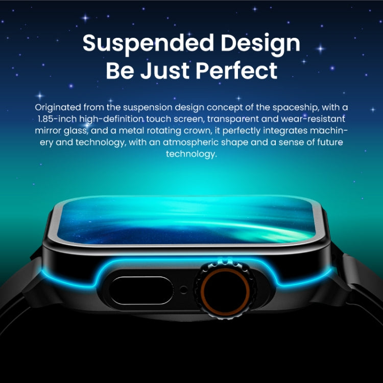 SPOVAN H6 1.83 inch TFT Screen Smart Watch Supports Bluetooth Call/Blood Oxygen Monitoring(Black) - Smart Watches by SPOVAN | Online Shopping South Africa | PMC Jewellery | Buy Now Pay Later Mobicred