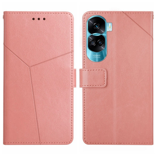 For Honor 90 Lite Y-shaped Pattern Flip Leather Phone Case(Pink) - free shipping - PMC Jewellery - Order now!