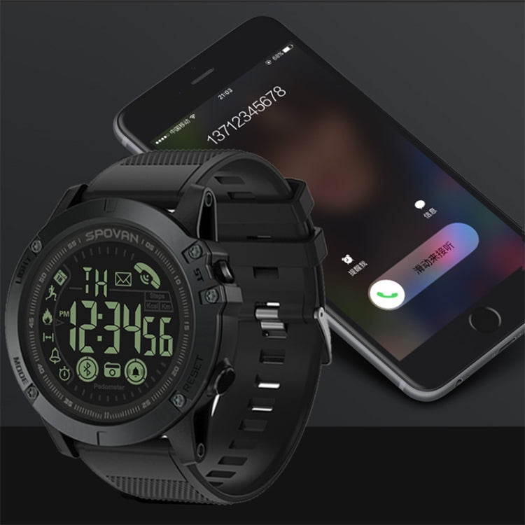 SPOVAN PR1 Outdoor Waterproof Luminous Bluetooth Smart Watch(Red) - free shipping - PMC TechLife - Order now!